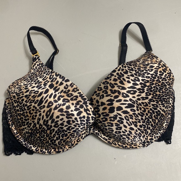 RARE Victoria's Secret Leopard Print Air Push-Up Bra Size 36D - Picture 6 of 12